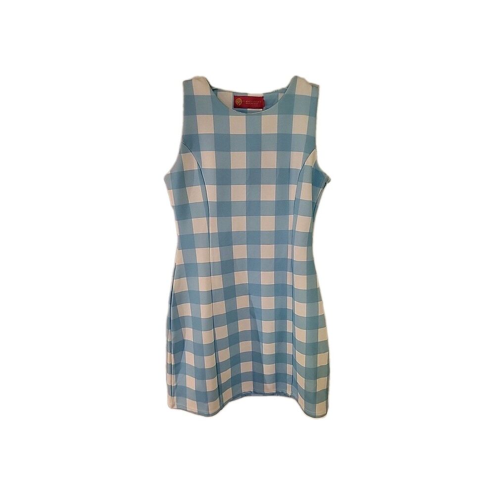 Macbeth Collection Dress  Large Blue Gingham Check Barbie NWT